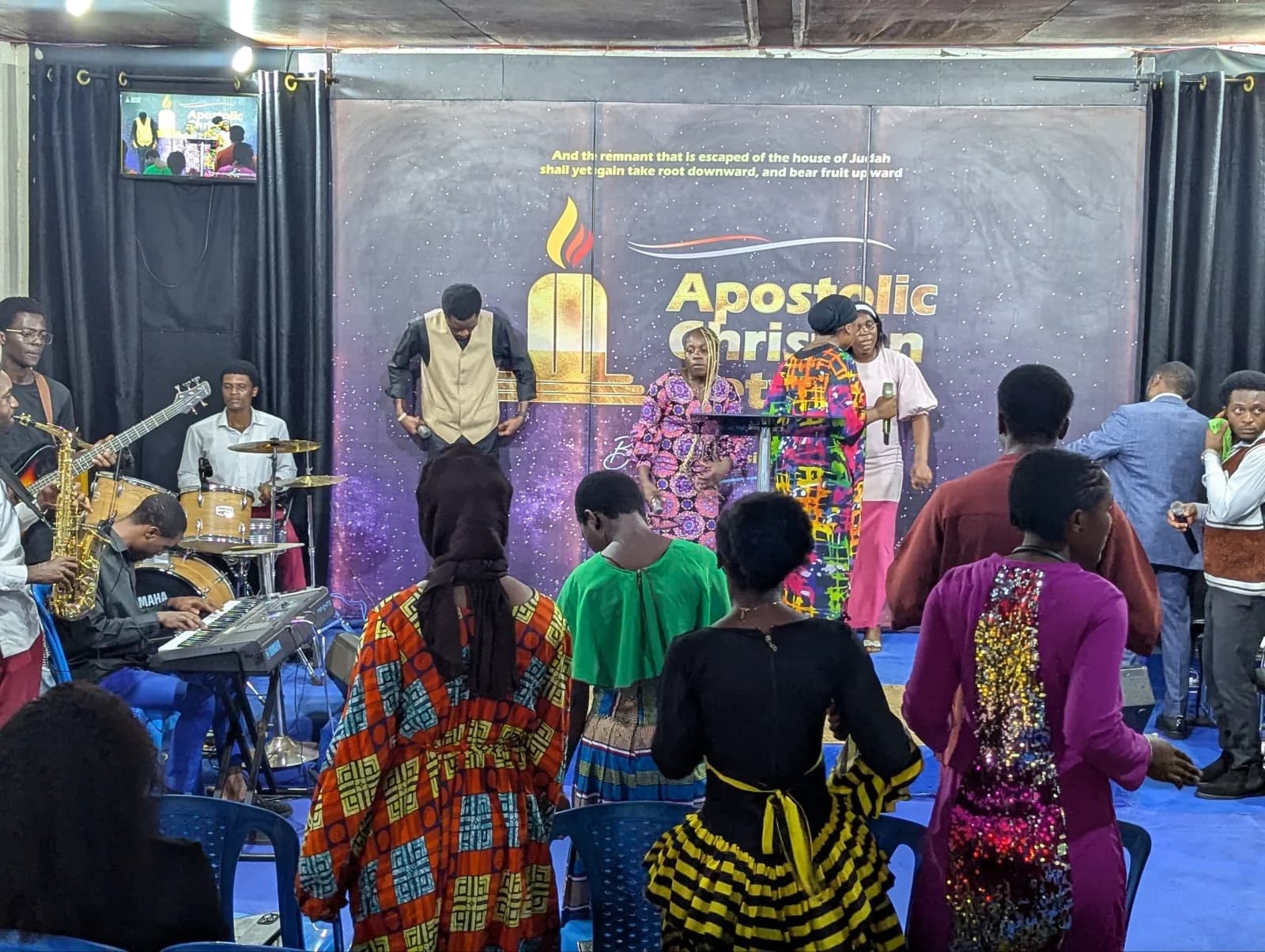 ACN congregation gathered for Sunday service in Bambili